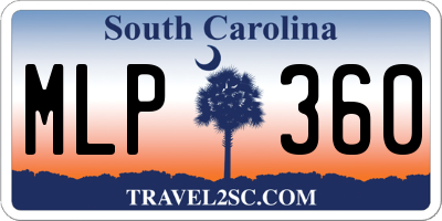 SC license plate MLP360