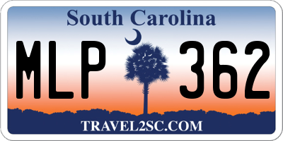 SC license plate MLP362