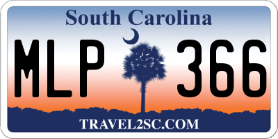 SC license plate MLP366