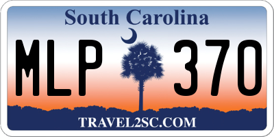SC license plate MLP370