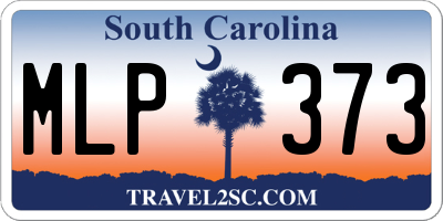 SC license plate MLP373