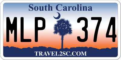 SC license plate MLP374