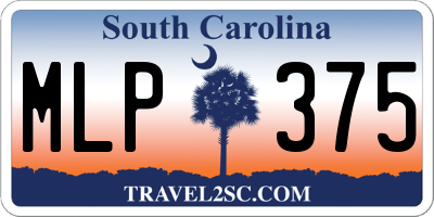 SC license plate MLP375