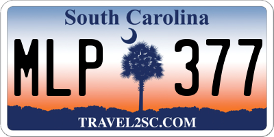 SC license plate MLP377