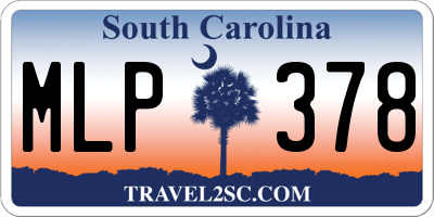 SC license plate MLP378