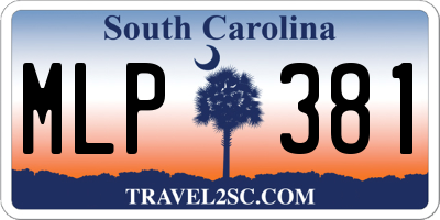 SC license plate MLP381