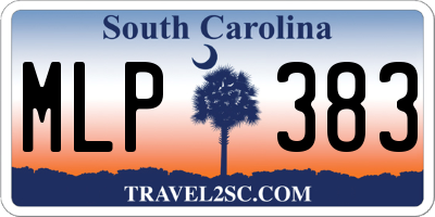 SC license plate MLP383
