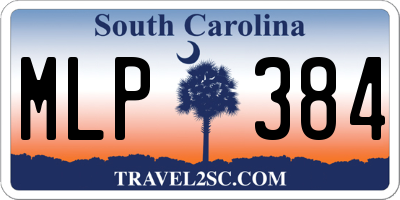 SC license plate MLP384