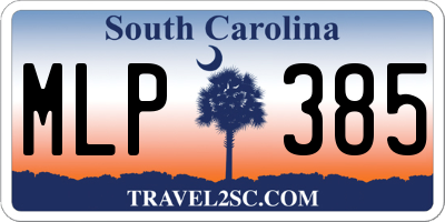 SC license plate MLP385