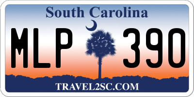 SC license plate MLP390