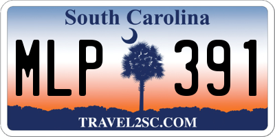 SC license plate MLP391
