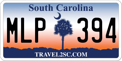 SC license plate MLP394