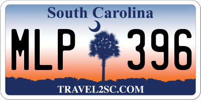 SC license plate MLP396