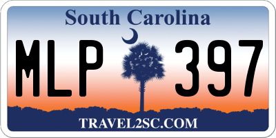 SC license plate MLP397