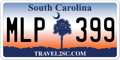 SC license plate MLP399