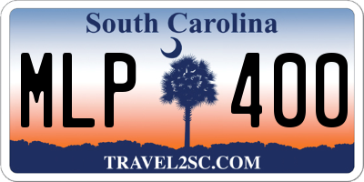 SC license plate MLP400