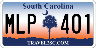 SC license plate MLP401