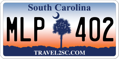 SC license plate MLP402