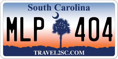 SC license plate MLP404