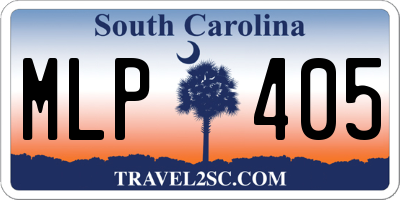 SC license plate MLP405