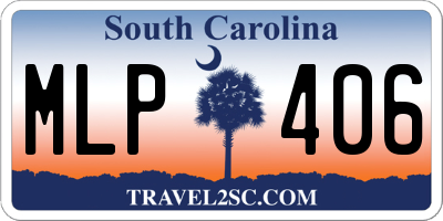 SC license plate MLP406