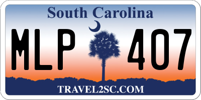 SC license plate MLP407