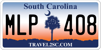 SC license plate MLP408