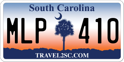 SC license plate MLP410