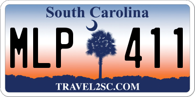SC license plate MLP411