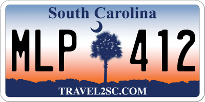 SC license plate MLP412