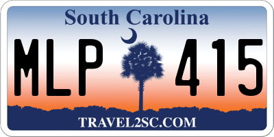 SC license plate MLP415
