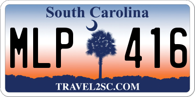 SC license plate MLP416
