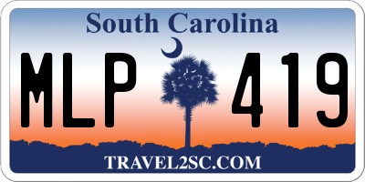 SC license plate MLP419