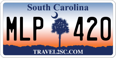 SC license plate MLP420
