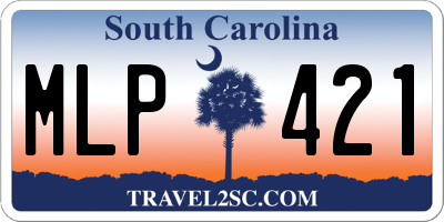 SC license plate MLP421