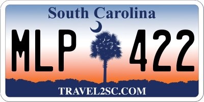 SC license plate MLP422