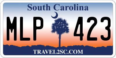 SC license plate MLP423