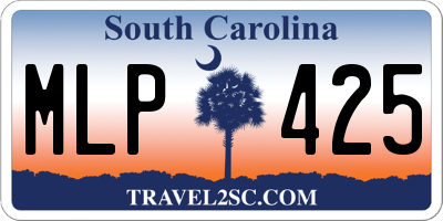 SC license plate MLP425