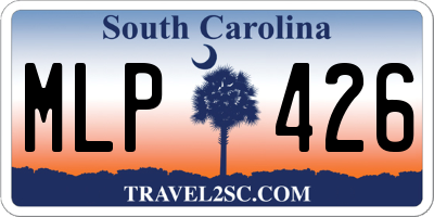 SC license plate MLP426
