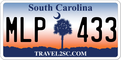 SC license plate MLP433