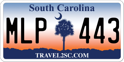 SC license plate MLP443
