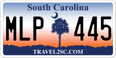 SC license plate MLP445