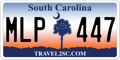 SC license plate MLP447