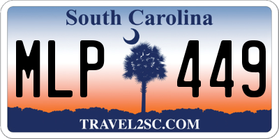 SC license plate MLP449