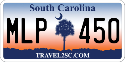 SC license plate MLP450