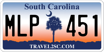 SC license plate MLP451