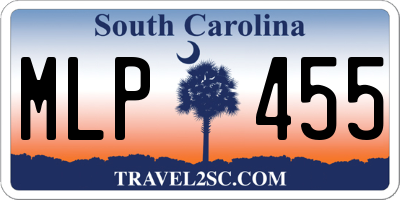 SC license plate MLP455
