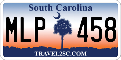 SC license plate MLP458
