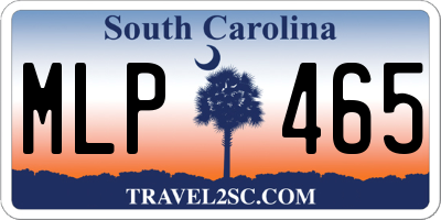 SC license plate MLP465