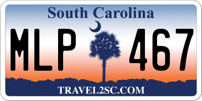 SC license plate MLP467